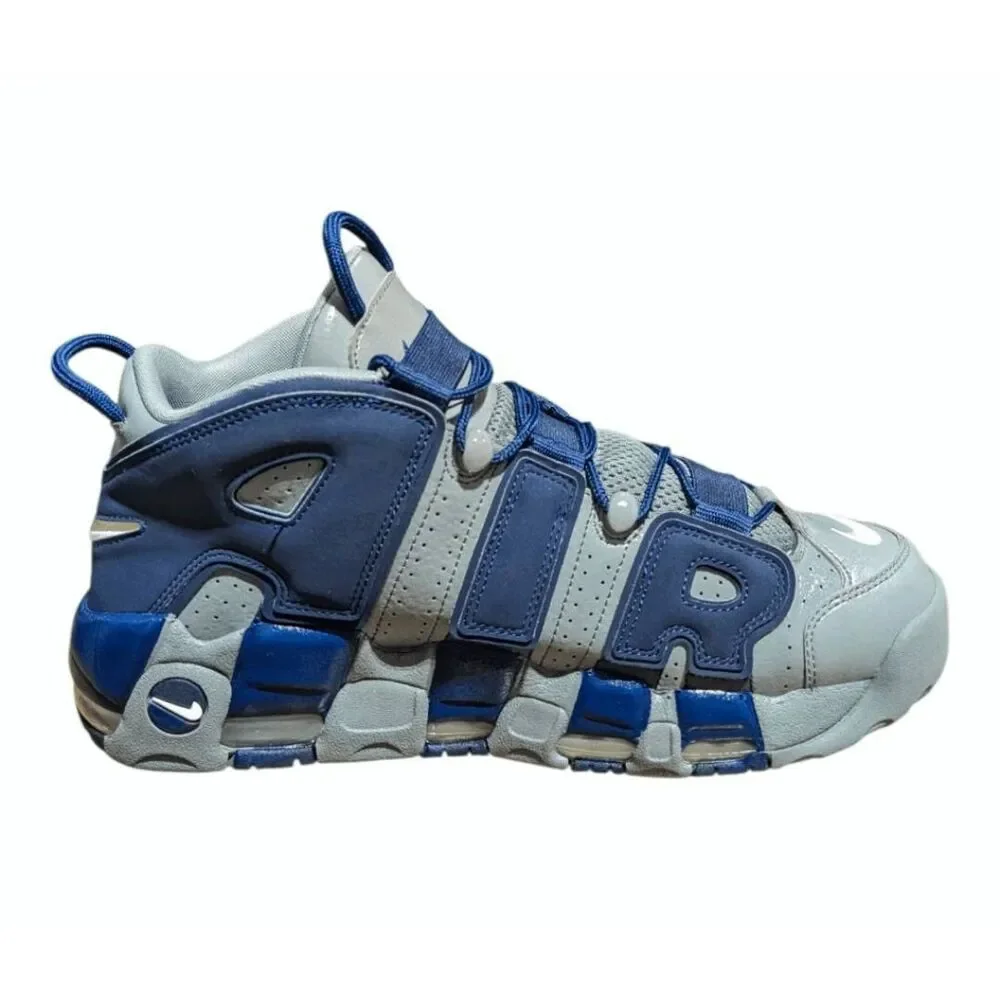 NIKE Air More Uptempo 'Cool Grey Midnight Navy' Sneakers Size 12